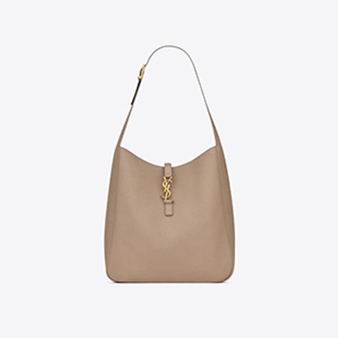9a+quality saint laurent le 5 a 7 large soft grained leather hobo shoulder bag